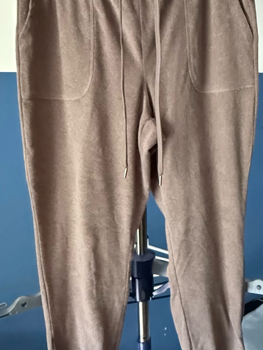 Balance Collection Women’s L Brown Mocha Jogger Pants Drawstring Pockets Athleis